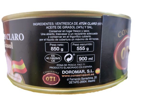 Filetes de Ventresca 900gr OTI - Imagen 2