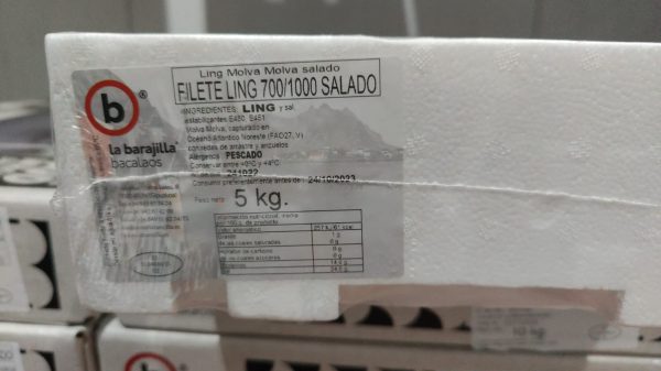 Filete 700/1000 de Bacalao Salado Maruca 5kg