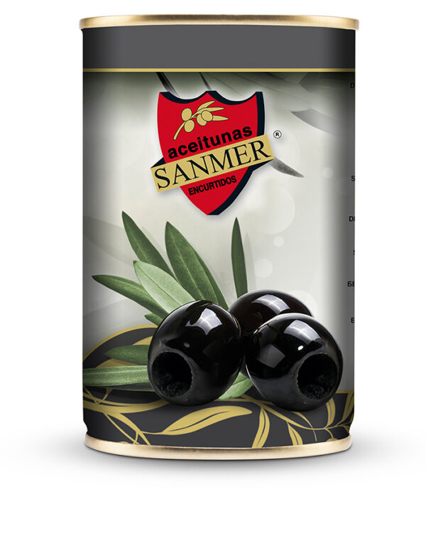 Aceituna la perla Negra Sanmer con hueso 314 ml