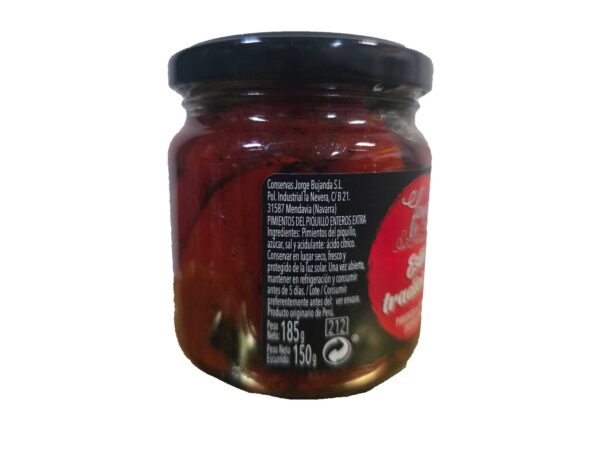 Pimientos Piquillo entero extra asados La joya del valle  220gr - Imagen 3