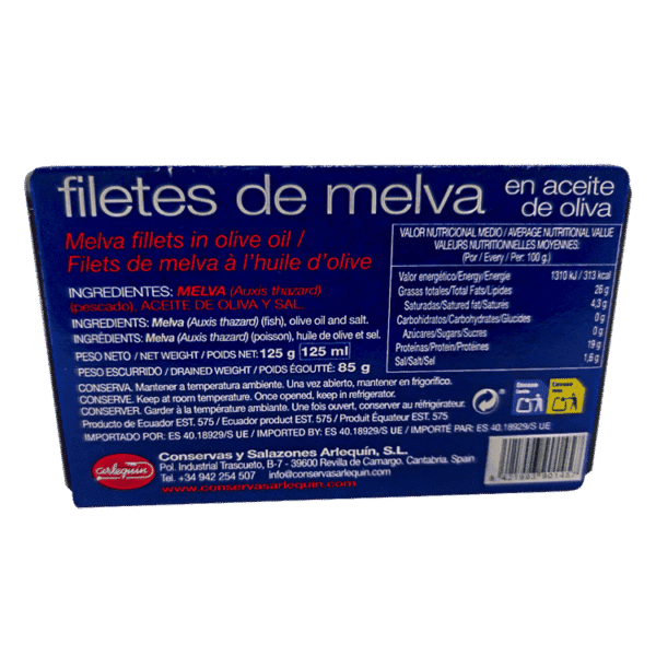 Melva Arlequín aceite de oliva 120 gr - Imagen 2