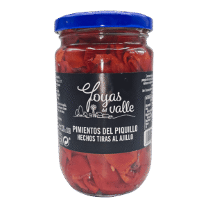 Pimientos del piquillo en tiras al ajillo Joyas del Valle 220gr